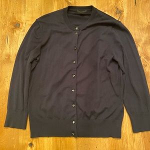 J Crew navy blue cardigan size L